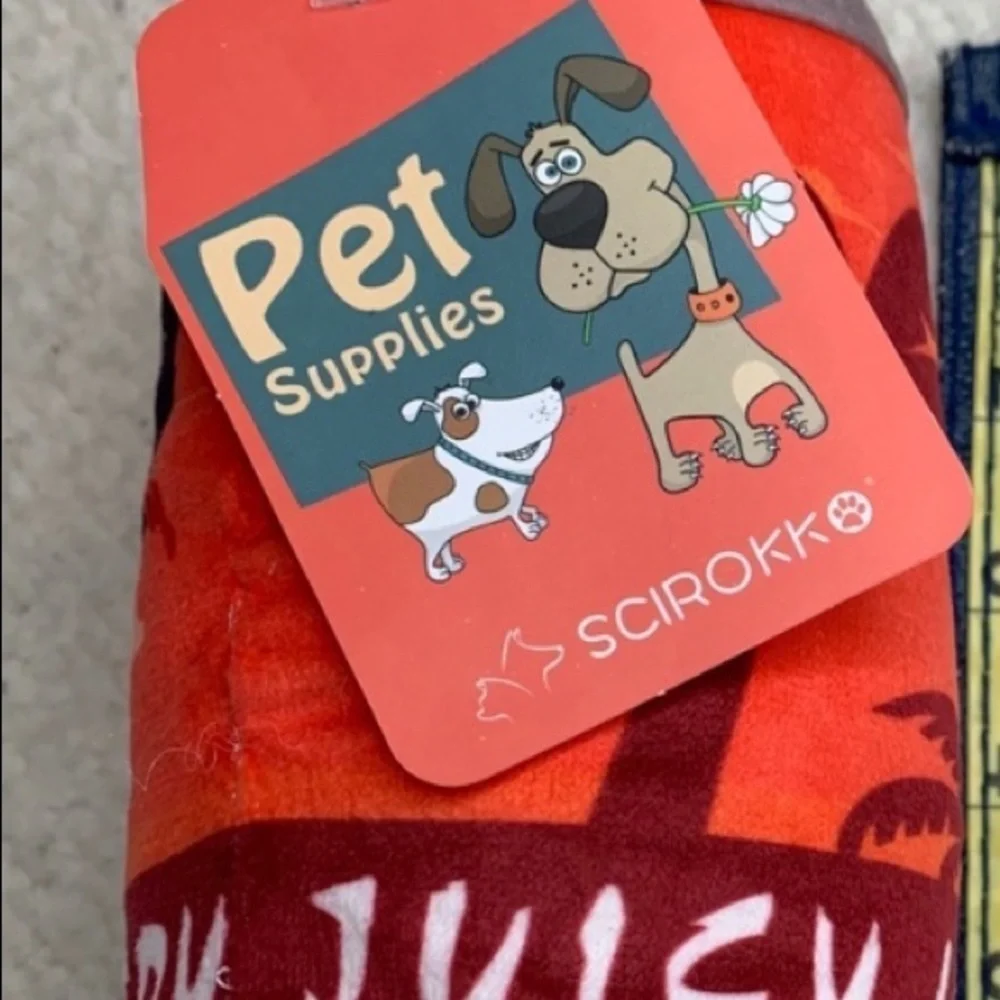 NEW Scirokko Plush Squeaky Beer Can Dog Puppy Play Toy Orange